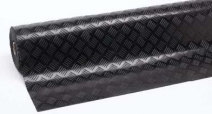Wykładzina przemysłowa, ergonomiczna Chodniki, typ Rib`n`Roll 140 cm x 10 m x 3 mm, obszar suchy/mokry, kolor czarny